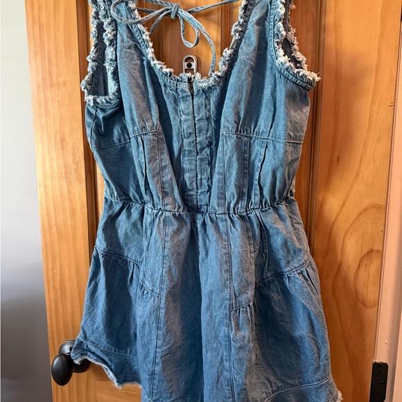 We The Free Light Blue Denium Ladies Romper - Picture 7 of 10